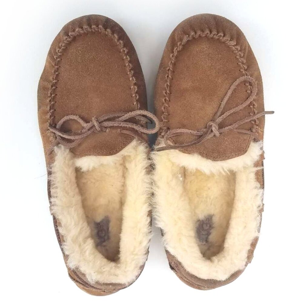 Ugg Dakota Water-Resistant Suede Slippers Chestnut Size 5